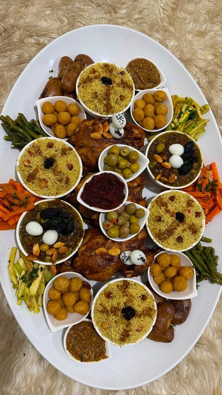 دجاج محمر مع السفة